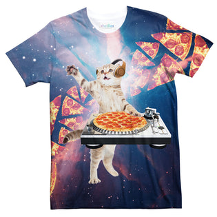 DJ Pizza Cat T Shirt Shelfies