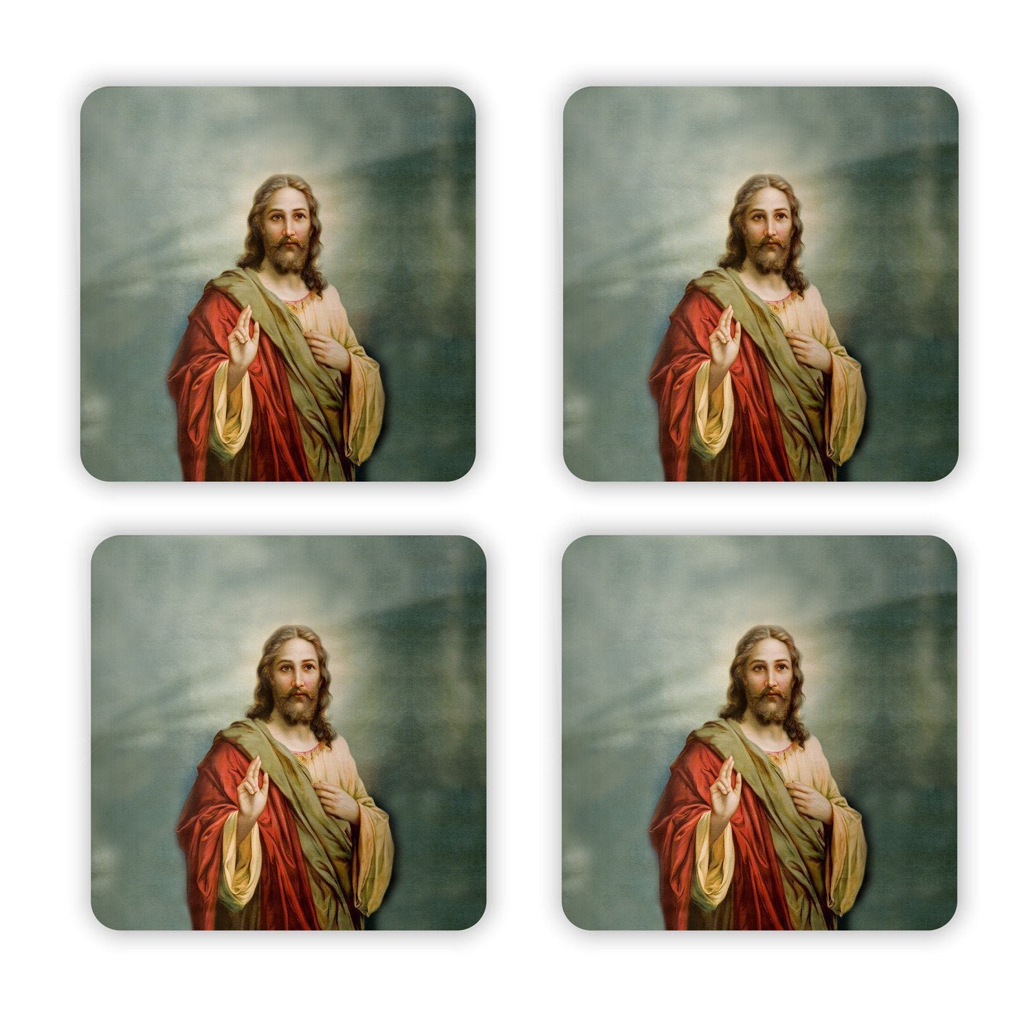 Holy Jesus Coaster Set