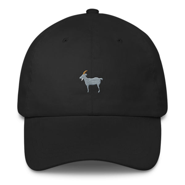 GOAT Dad Hat-Shelfies-Black-| All-Over-Print Everywhere - Designed to Make You Smile