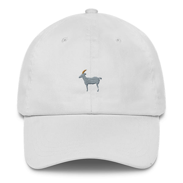 GOAT Dad Hat-Shelfies-White-| All-Over-Print Everywhere - Designed to Make You Smile