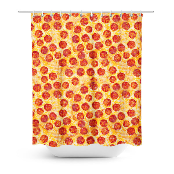 Pizza Invasion Shower Curtain-Gooten-One Size-| All-Over-Print Everywhere - Designed to Make You Smile